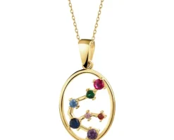 Złota zawieszka z cyrkoniami - Wodnik