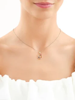 Złota zawieszka z cyrkoniami - Wodnik