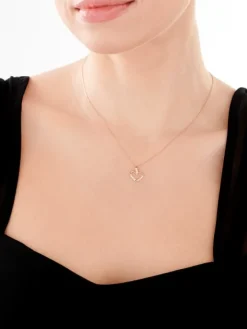 Złota zawieszka z cyrkoniami - serce