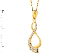 Złota zawieszka z cyrkoniami