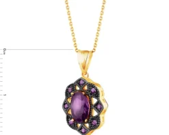 Złota zawieszka z cyrkoniami