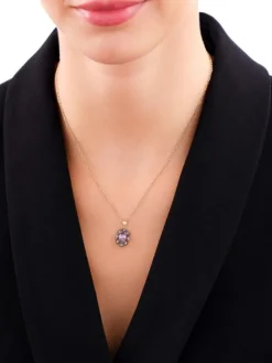 Złota zawieszka z cyrkoniami