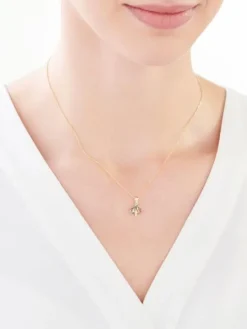 Złota zawieszka z cyrkoniami - drzewko