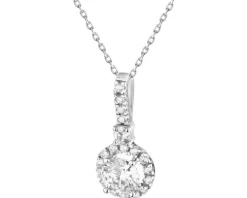 Złota zawieszka z cyrkoniami