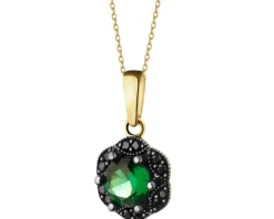 Złota zawieszka z cyrkoniami