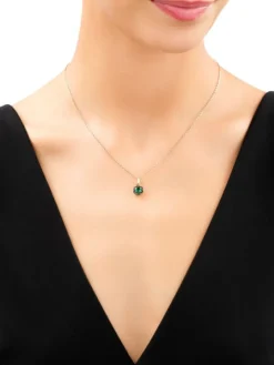 Złota zawieszka z cyrkoniami