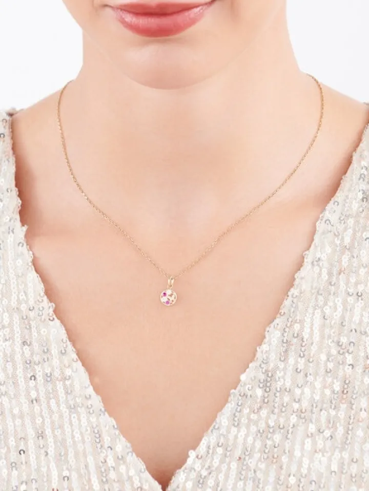 Złota zawieszka z cyrkoniami - motyl