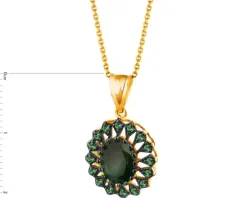 Złota zawieszka z cyrkoniami