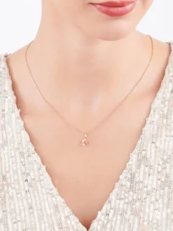 Złota zawieszka z cyrkoniami - koliber