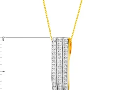 Złota zawieszka z cyrkoniami