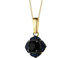 Złota zawieszka z cyrkoniami