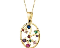 Złota zawieszka z cyrkoniami - Strzelec