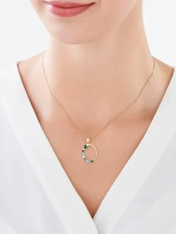 Złota zawieszka z cyrkoniami