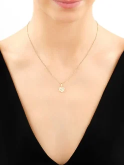 Złota zawieszka z cyrkoniami - serce