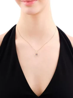 Złota zawieszka z cyrkoniami - oko