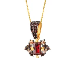 Złota zawieszka z cyrkoniami