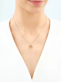 Złota zawieszka z cyrkoniami - drzewko