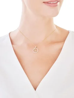 Złota zawieszka z cyrkoniami - Baran