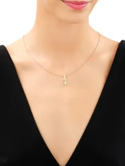 Złota zawieszka z cyrkoniami - stópki