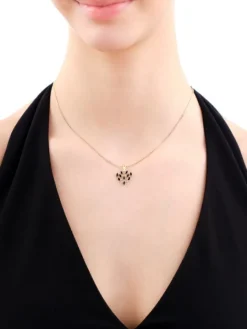 Złota zawieszka z cyrkoniami - serce