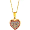 Złota zawieszka z cyrkoniami - serce