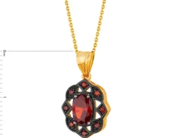 Złota zawieszka z cyrkoniami