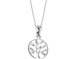 Złota zawieszka z cyrkoniami - drzewko