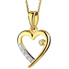 Złota zawieszka z cyrkoniami - serce