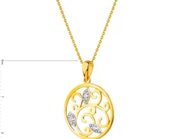 Złota zawieszka z cyrkoniami