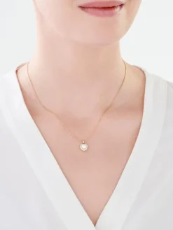 Złota zawieszka z cyrkoniami - serce