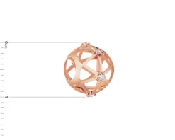 Złota zawieszka z cyrkoniami beads