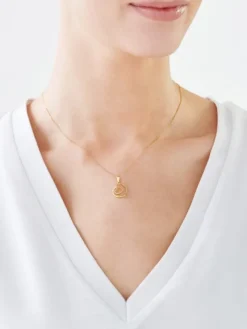 Złota zawieszka z cyrkoniami -  serca