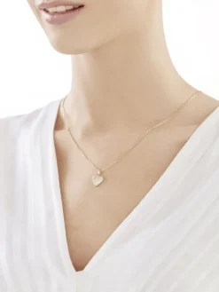 Złota zawieszka z cyrkoniami - serce