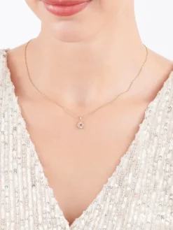 Złota zawieszka z cyrkoniami - koło