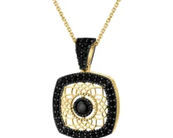 Złota zawieszka z cyrkoniami