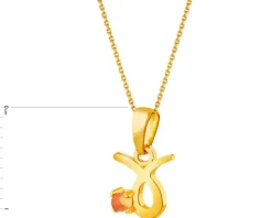 Złota zawieszka z cytrynem - Byk