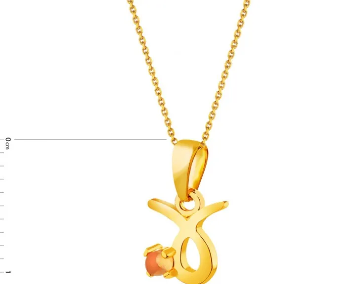 Złota zawieszka z cytrynem - Byk