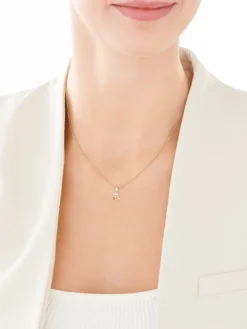 Złota zawieszka z cytrynem - Bliźnięta