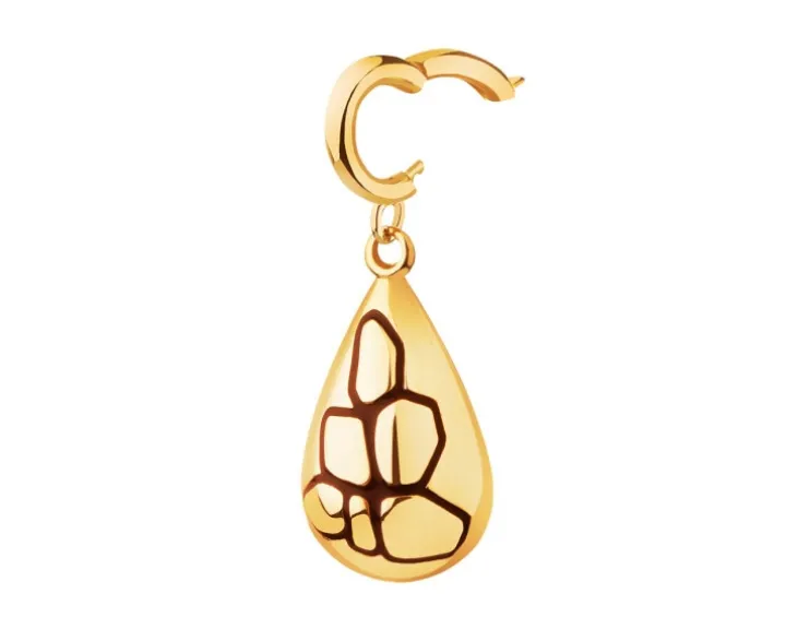 Złota zawieszka z emalią