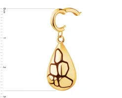 Złota zawieszka z emalią