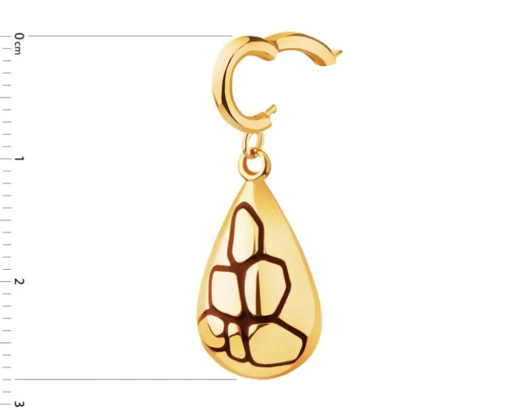 Złota zawieszka z emalią