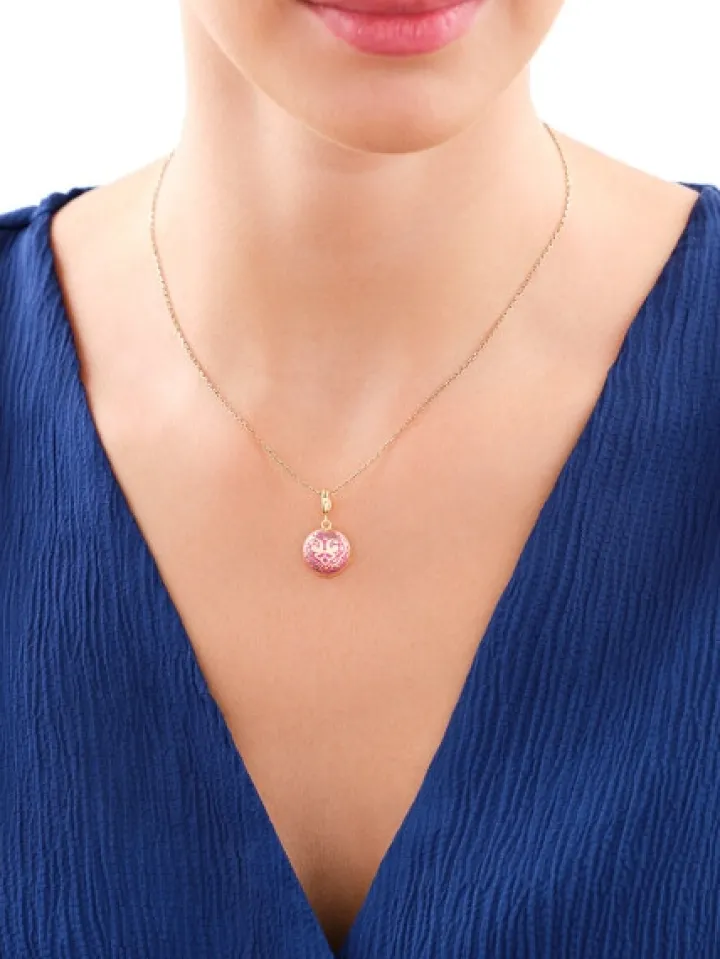 Złota zawieszka z emalią