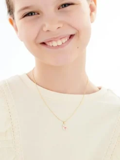 Złota zawieszka z emalią - alpaka