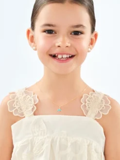 Złota zawieszka  z emalią - delfin