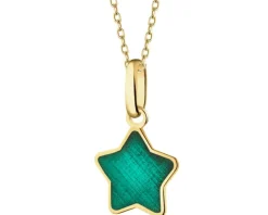 Złota zawieszka z emalią - gwiazda