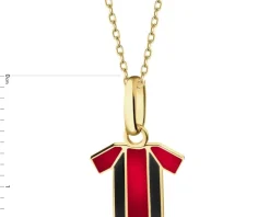 Złota zawieszka z emalią - koszulka piłkarska