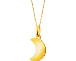 Złota zawieszka z emalią - Księżyc