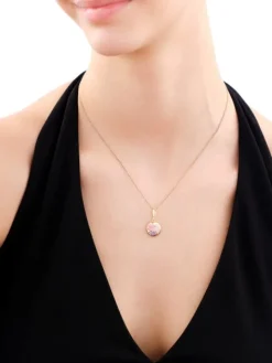 Złota zawieszka z emalią - motyle