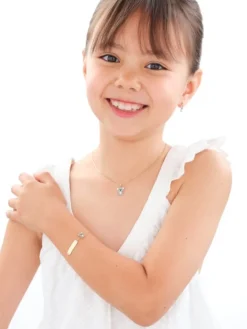 Złota zawieszka z emalią - miś koala