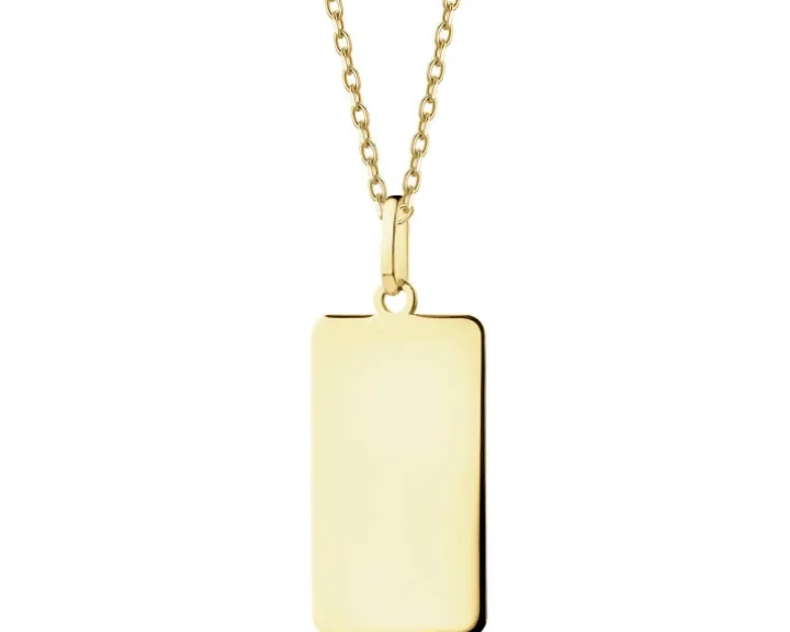 Złota zawieszka z emalią - medalik Ducha Świętego